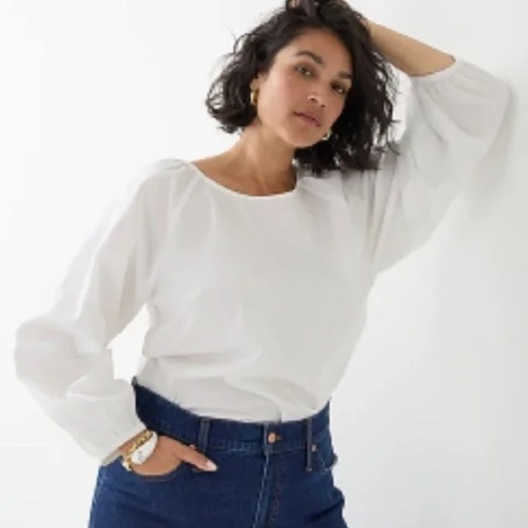 J. Crew Tie-back top in stretch cotton poplin blend - Picture 10 of 10